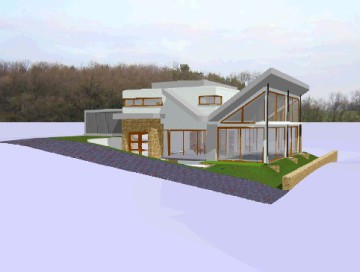 3D-Modell Villa, HPB Planungsbüro Nußloch, Bauplanung Nußloch, Baukunst Region Heidelberg